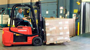 forklift in front of truck